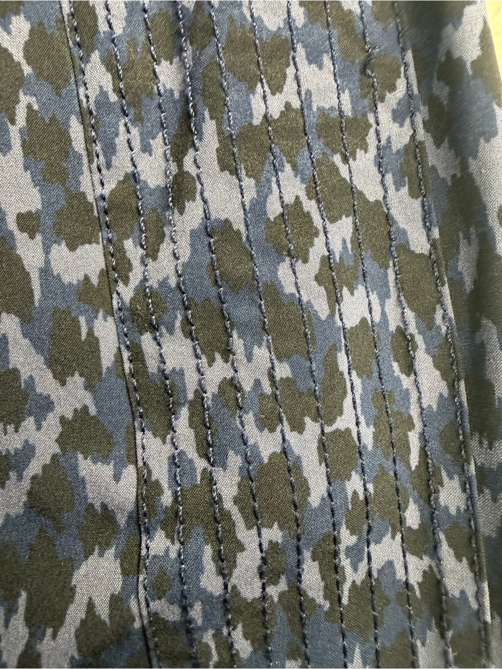 Athleta Avenue Printed Wide Leg Crop Pants Animal Print Black Blue Size 16 - Picture 6 of 14